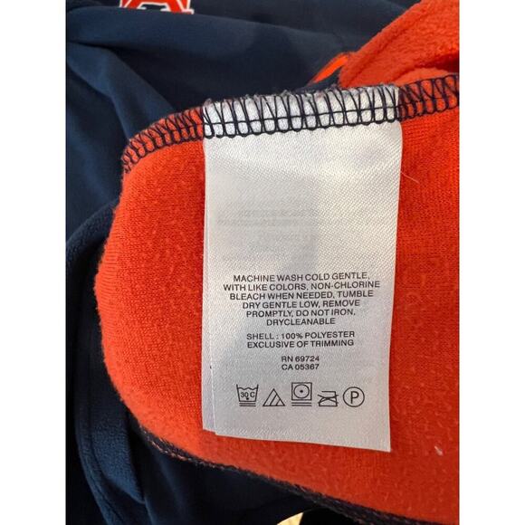 Columbia Fleece Quarter Zip Pullover, Blue with Auburn Logo, Men's XL - Picture 6 of 8